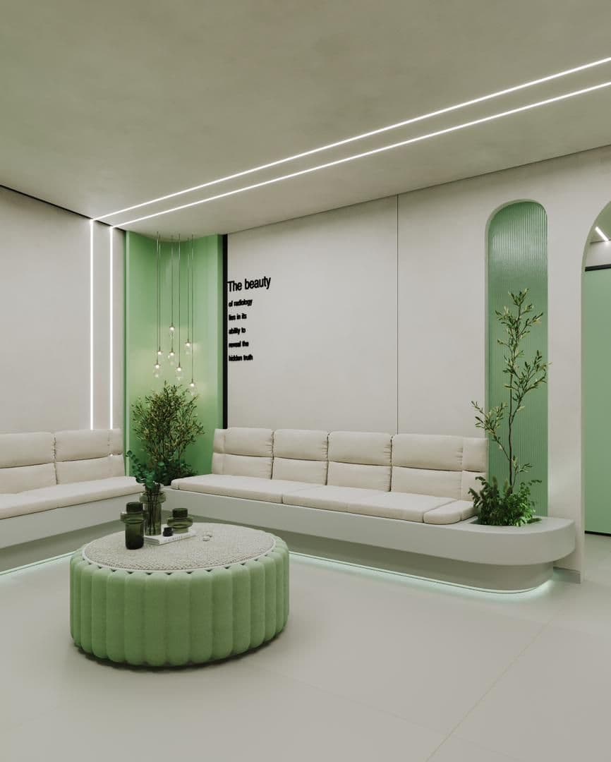 Calm, modern clinic reception designed for a welcoming patient experience