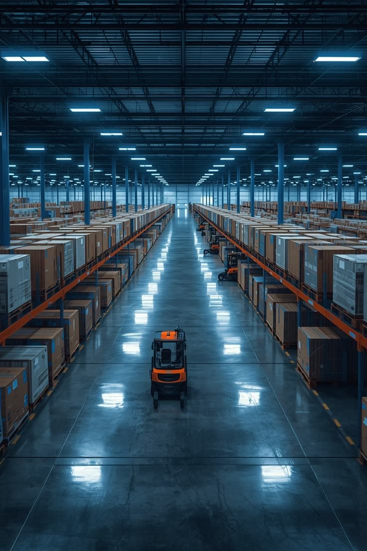 Logistics and supply chain operation representing coordinated delivery systems